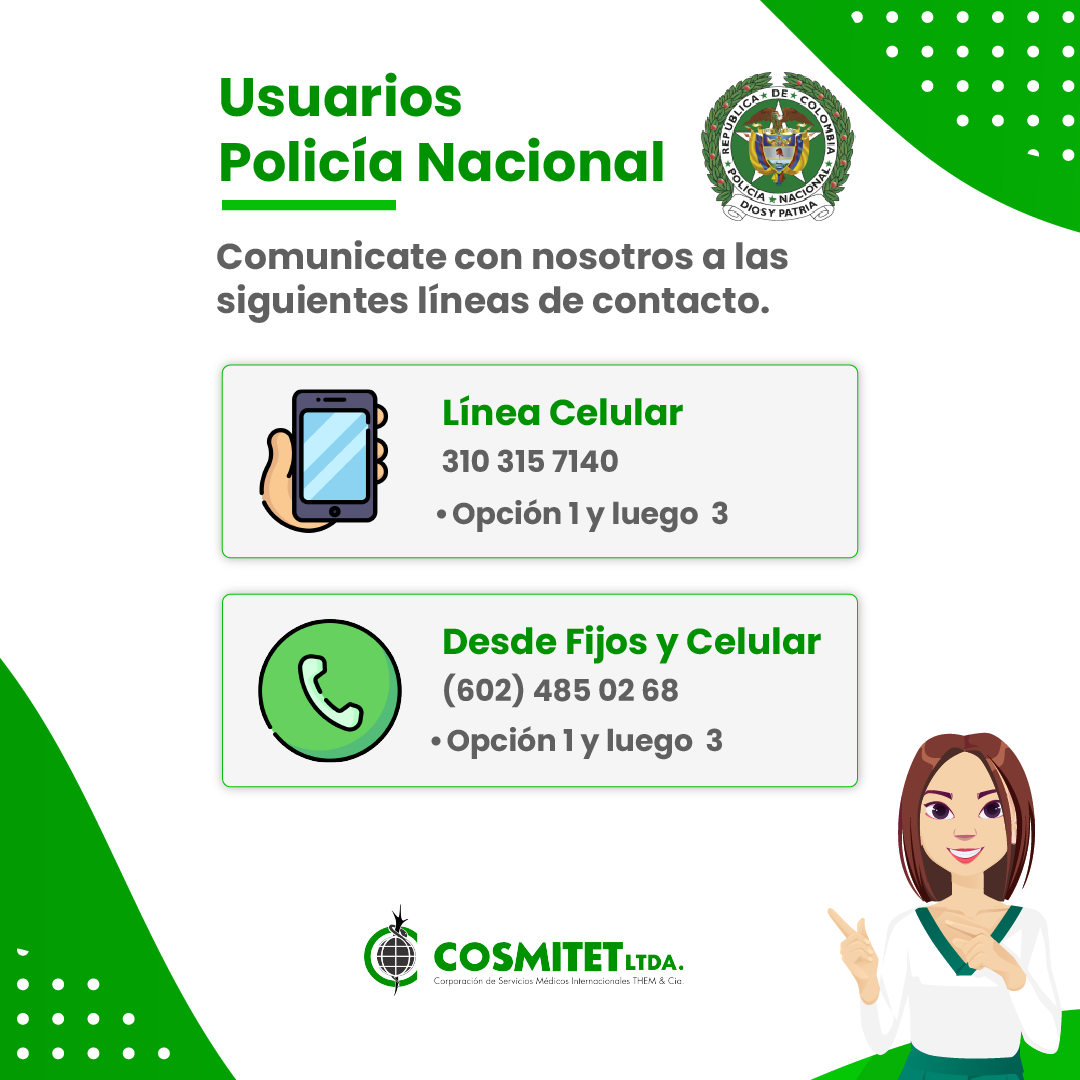 Líneas de atención usuarios policía nacional